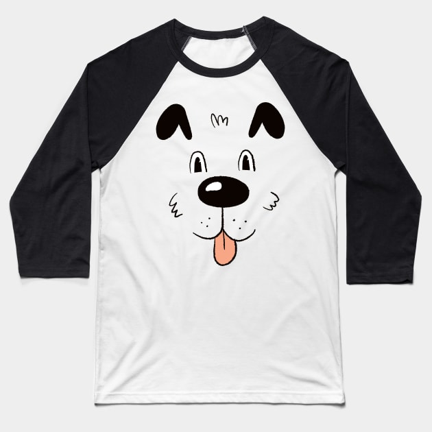 Hunde Kopf/Gesicht Shirt Baseball T-Shirt by A&P